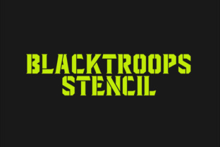 Blacktroops Stencil Font Review for Web Design