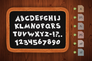 Hand Drawn Chalked Font for Handmade Crafts
