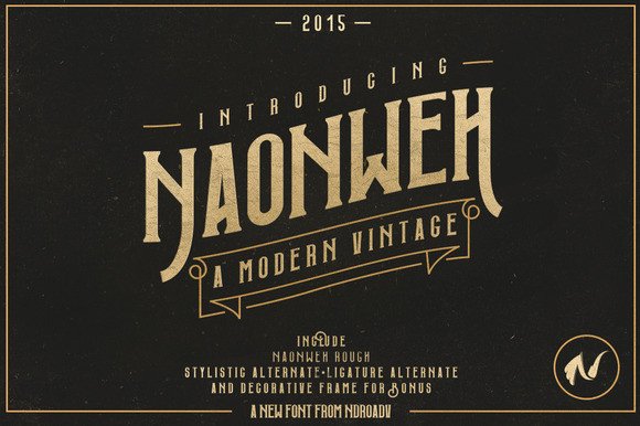 Naonweh Font: Vintage Charm for Handmade Products