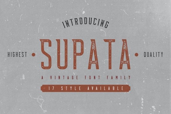 Supata Family: A Vintage Display Font for Editorial Design