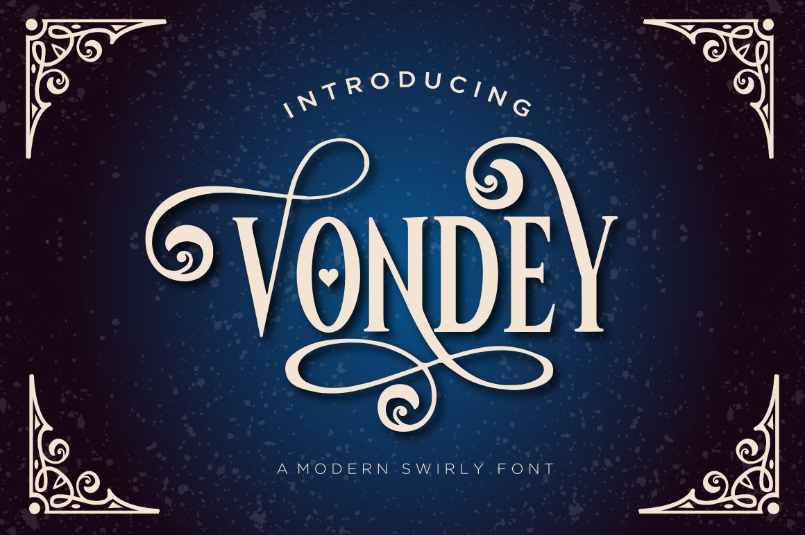 Vondey Font: Elevating Digital Layouts with Ornamental Display Type